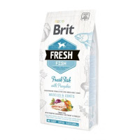 Сухий корм Brit Fresh для дорослих собак великих порід, для м′язів та суглобів, з рибою та гарбузом, 2,5 кг