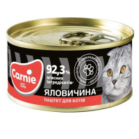 Вологий корм для кішок Carnie паштет з яловичиною 100 гр