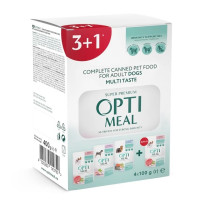Набір № 5 ″Optimeal Adult Dogs Multi Taste вологий корм для дорослих собак″ (3+1) 400 гр
