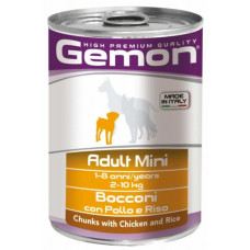 Вологий корм для собак GEMON (Жемон) DOG  WET Mini Adult шматочки з куркою и рисом 0.415 кг 