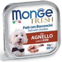 Вологий корм для собак MONGE (Монж) DOG FRESH з ягням  0.1 кг 5 шт.