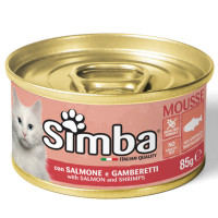 Вологий корм для котів SIMBA (Симба) CAT WET лосось та креветки  0.085 кг 