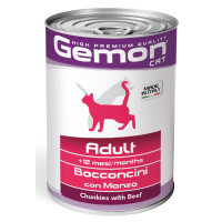Вологий корм для котів GEMON CAT WET Adult  з яловичини  400 гр
