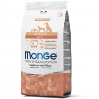 Сухий корм для собак MONGE (Монж) DOG  All breeds Adult лосось з рисом 2.5 кг