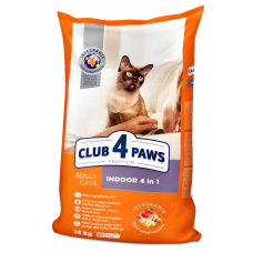Сухий корм для кішок CLUB 4 PAWS Клуб 4 лапи  Premium Indoor 4 in 1 з куркою 14 кг