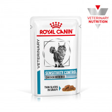 Вологий корм для дорослих котів ROYAL CANIN Роял канін SENSITIVITY CONTROL CHICKEN CAT Pouches  0.085 кг x 12 шт.