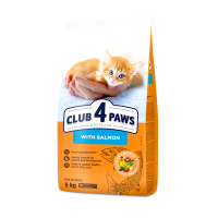 Сухий корм для кошенят CLUB 4 PAWS Клуб 4 лапи Premium for kittens With salmon з лососем 5 кг