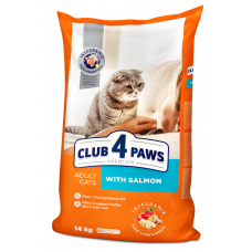 Сухий корм для котів CLUB 4 PAWS Клуб 4 лапи Premium With Salmon з лососем 14 кг