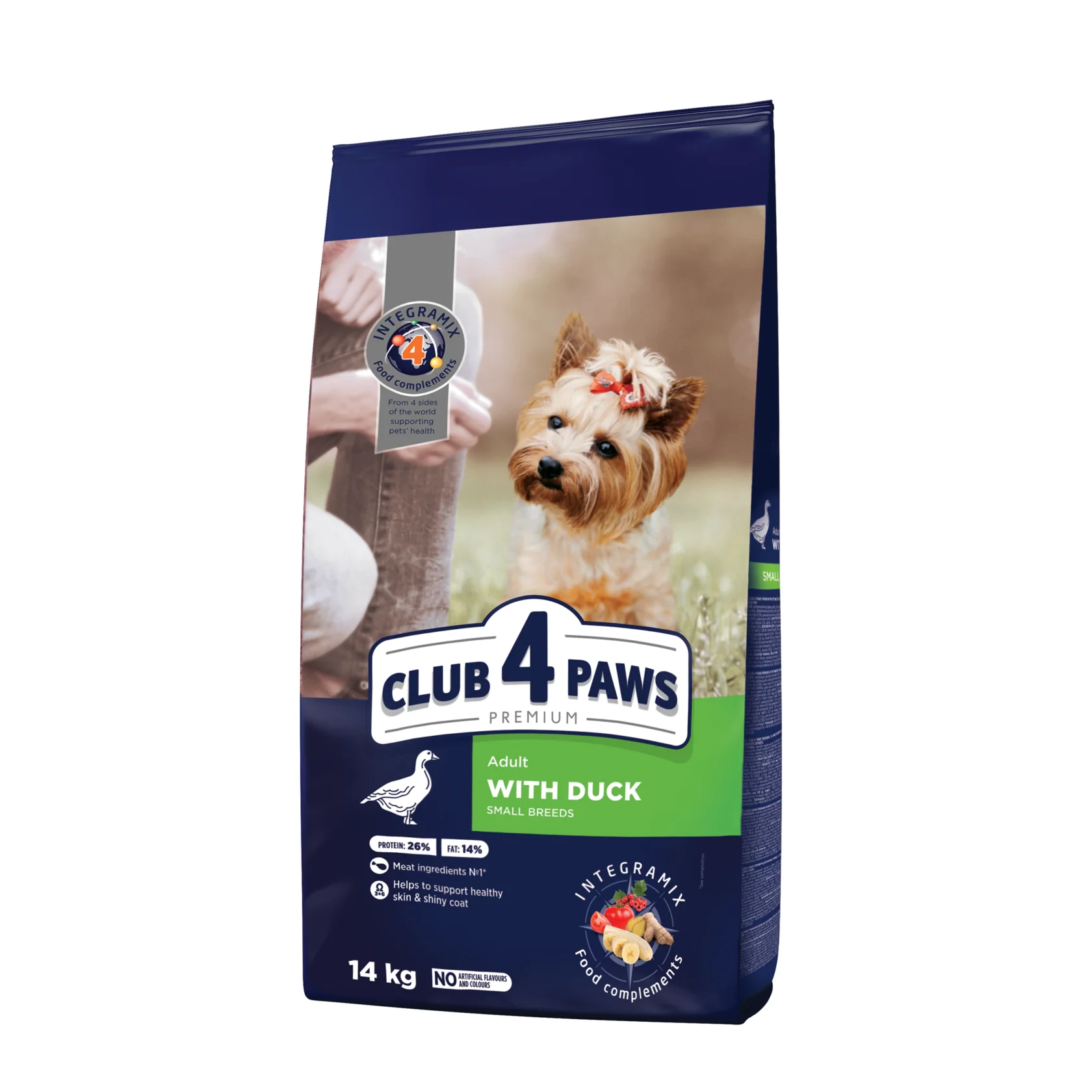 Сухий корм для собак CLUB 4 PAWS Клуб 4 лапи Premium  for small breeds With duck для малих порід з качкою 2 кг