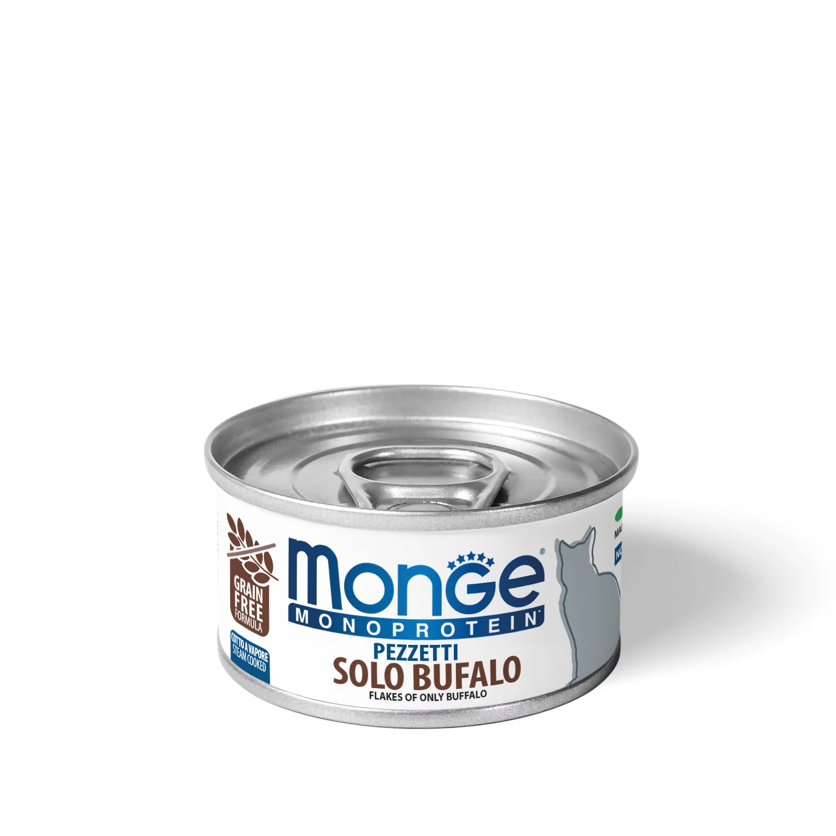 Вологий корм для котів MONGE (Монж) CAT MONOPROTEIN м′ясні пластівці буйвол   0.08 кг